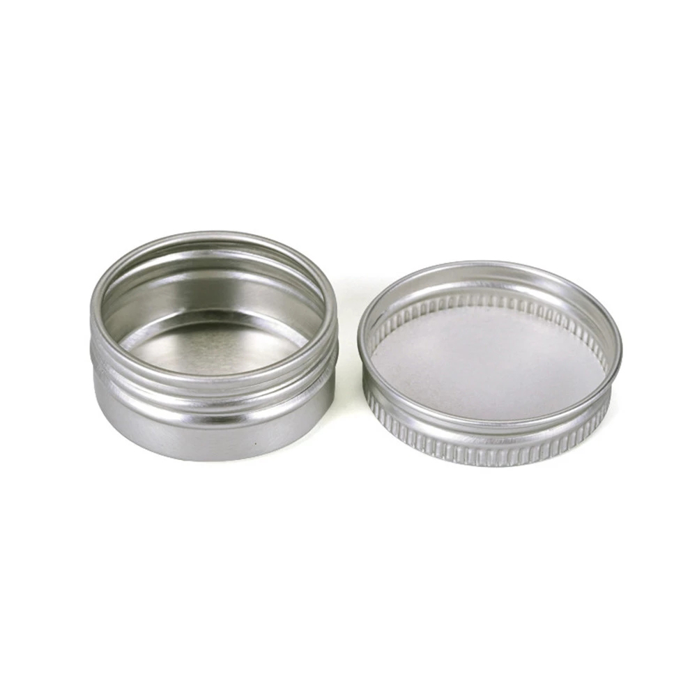5ml-250ml kosmetiske aluminiumsdåser aluminiumskasser sølv aluminiumsdåser dåser skruetop rund lys krydderi dåser dåser lågbeholdere