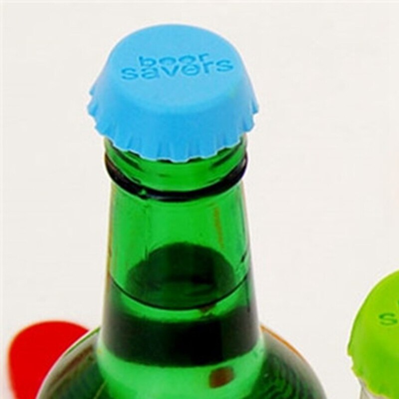 6 Stks/set Siliconen Bierfles Cap Hergebruik Praktische Kleurrijke Lek Gratis Voor Wijn Bier Drank Fles Sealer Stopper Cover