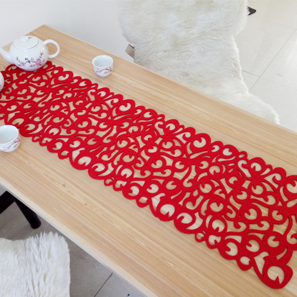 Mantel de fieltro, manteles individuales para mesa, decoraciones para el hogar: red