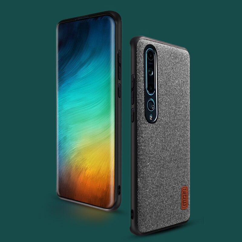 per Xiaomi Mi 10 di Caso di Xiaomi Mi 10 pro Caso Della Copertura MOFi Originale Tessuto Protettivo Posteriore Del silicone Antiurto Fundas Lusso coque: For Mi 10 / grigio