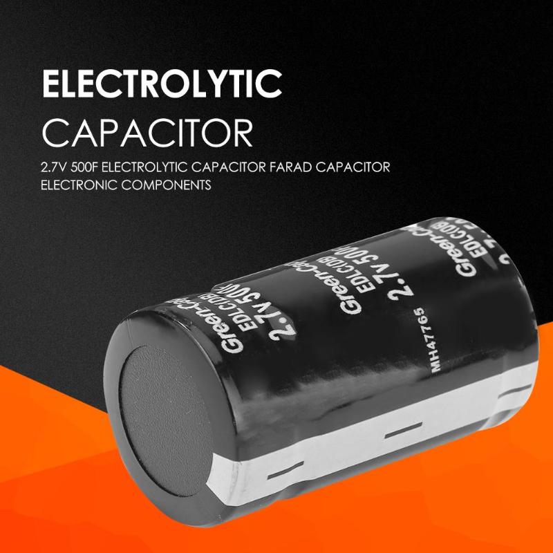 Capacitor farad 2.7 v 500f 35*60mm capacitores através do furo de uso geral capacitores acessórios de circuito capacitor eletrolítico