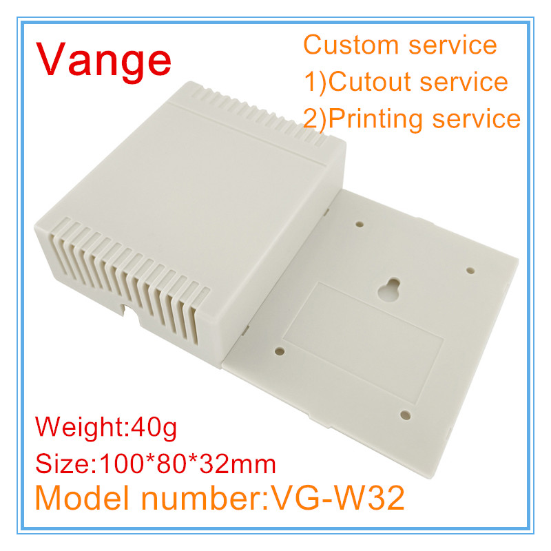 1pcs/lot wall-mount project box 100*80*32mm ABS plastic case enclosure for smoke alarm device