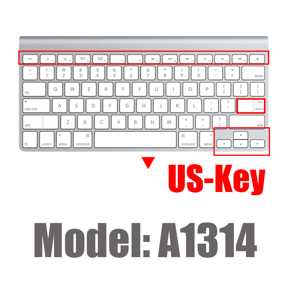 Voor Apple Imac Magic Keyboard Met Numeriek Toetsenbord MQ052LL/Een A1843 MLA22L/Een A1644 A1314 Siliconen Toetsenbord Cover protector Skin: US A1314