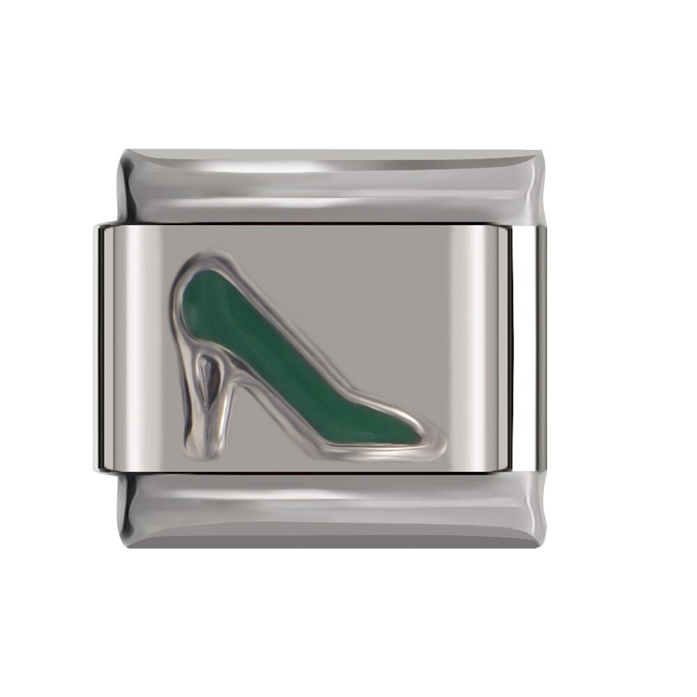 Hapiship Bracelet Charms Leaf Peace Butterfly Star High Heels Daisy Fit 9mm Bracelet Stainless Steel Diy Making F1