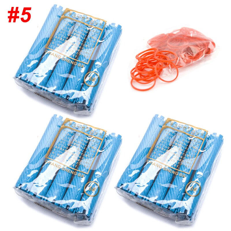 3 Packs/set 15mm Hair Perm Rods with Rubber Bands Kit Cold Permanent Bar Plastic Curlers Rollers Set Wave Fluffy Corn Hair 1507