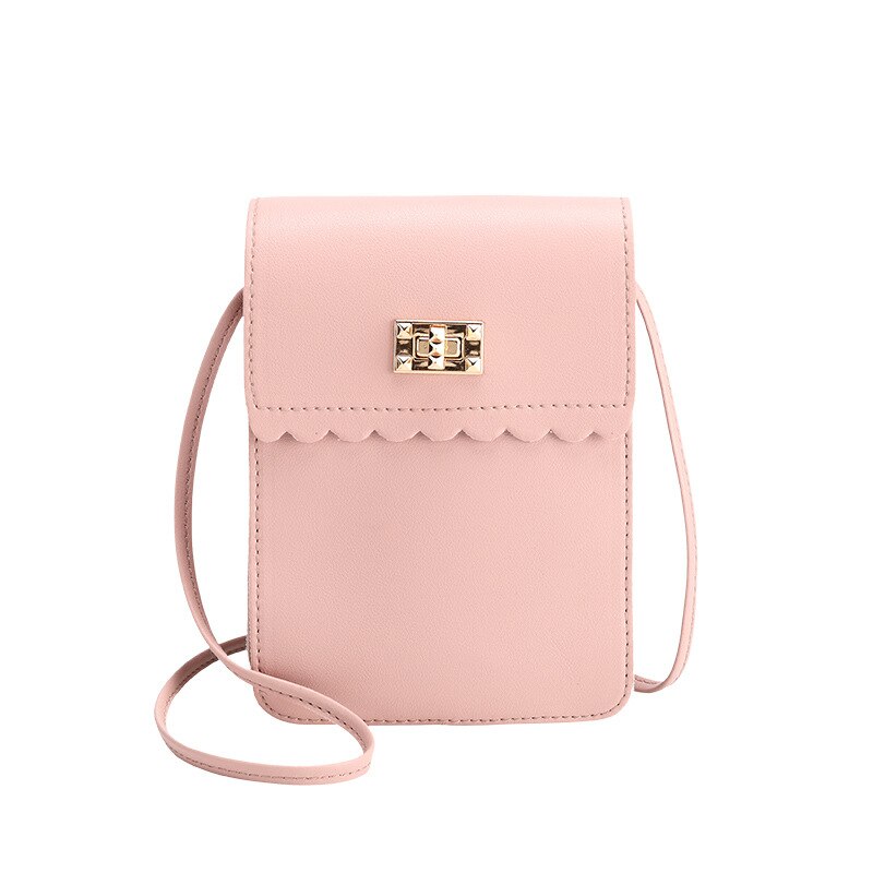 Mini sac à bandoulière rétro Simple pour femmes, nouvelle , sac pour téléphone portable, mignon, en cuir PU, sacoche en métal, enveloppe: Rose