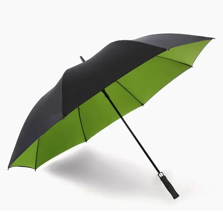 185 cm großer Golf-Regenschirm für Männer, manuell, langer Griff, beständig, UV-Schutz, Sonnenschirm, Schatten, Reise-Strandschirm, winddicht, stark: Schokolade
