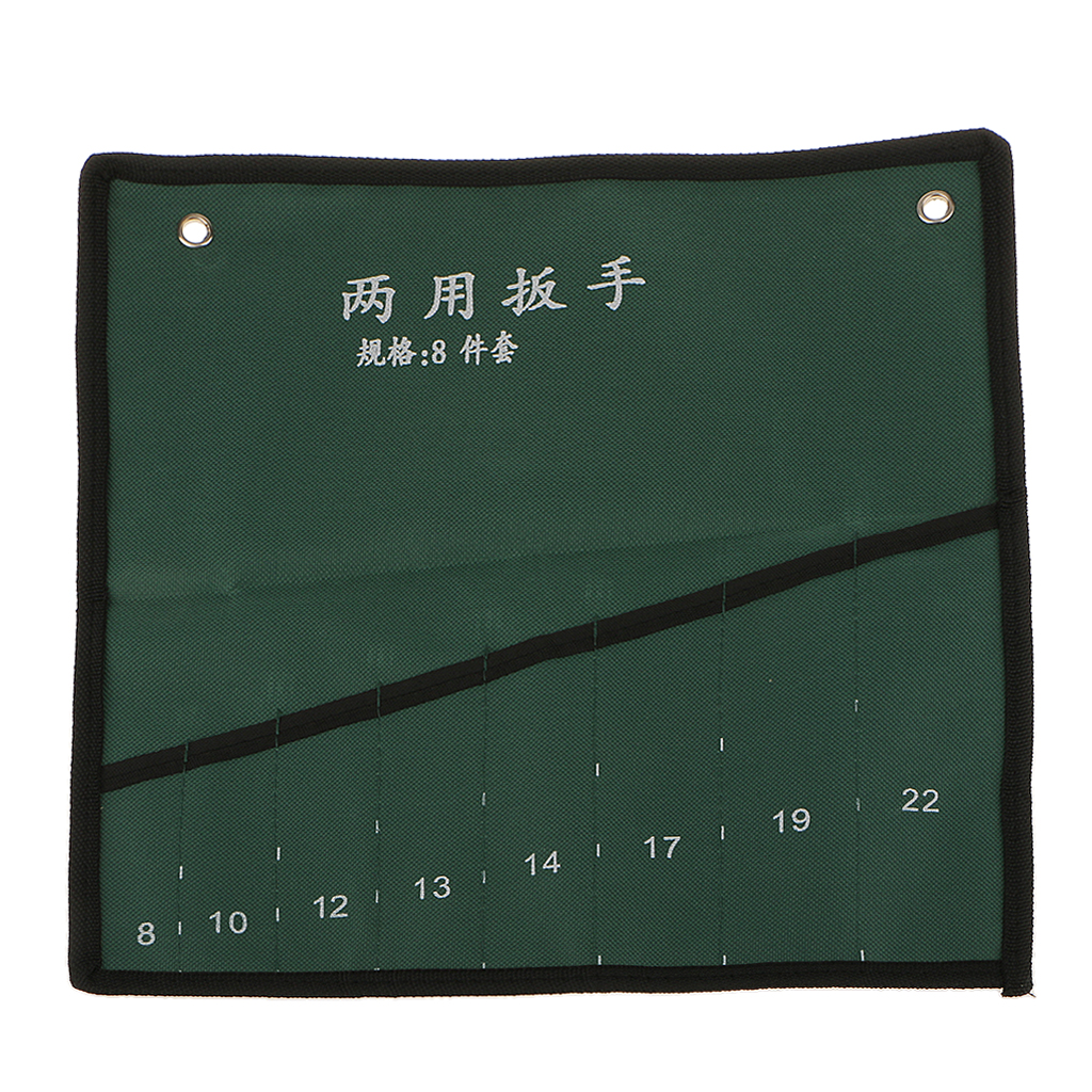 Canvas Roll Up Tool Storage Bags 8/10/14-Pocket Spanner Wrench Organizer Tidy: Gold