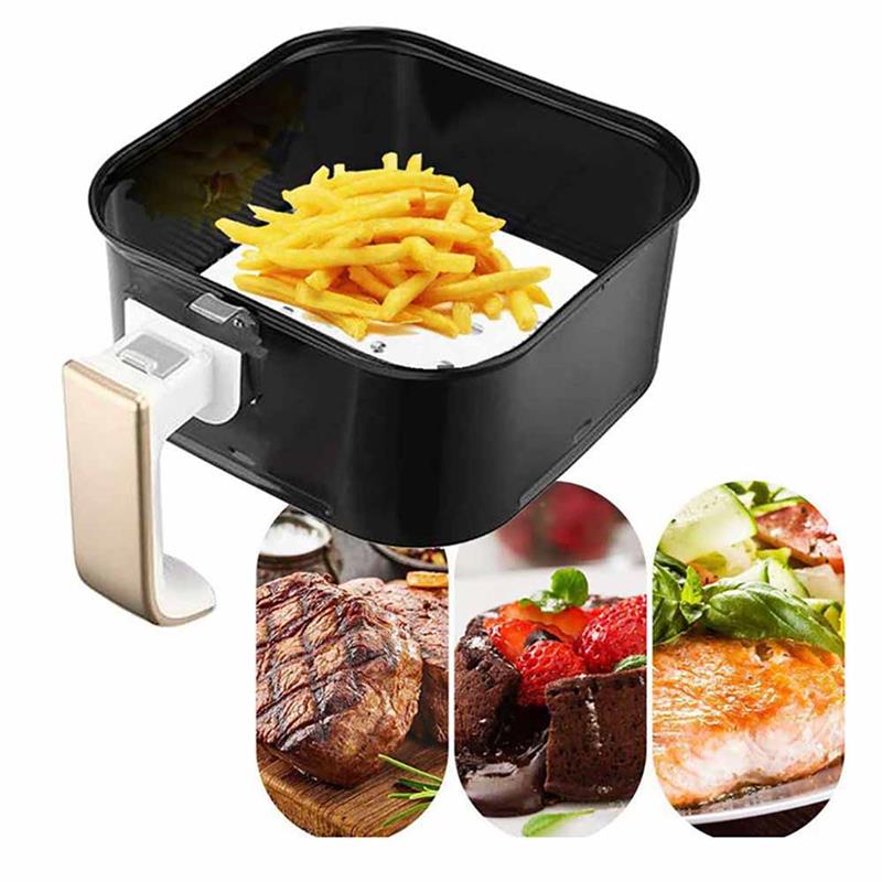 Papier de cuisson carré pour friteuse à Air 100, 8/9 pièces de 7/100% pouces, outils de cuisson carrés de alimentaire, soucoupe en papier à l'huile de Silicone pour petits gâteaux