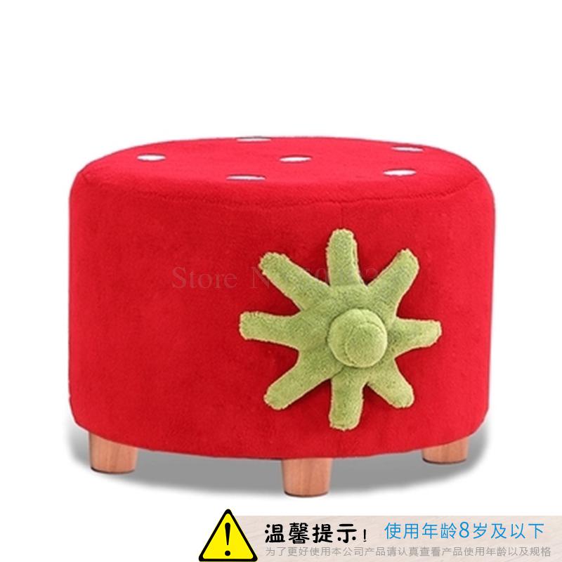 Children's small sofa stool big child baby kindergarten strawberry coral velvet bedroom home simple sofa chair
