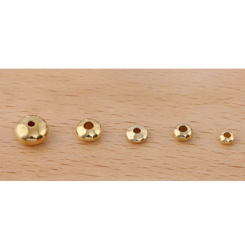 20-100pcs Metal Spacer koraliki koło koralik płaskie okrągłe luźne koraliki płaskie okrągłe koralik dla DIY akcesoria do wyrobu biżuterii dostaw: Brass / 5mm 50pcs