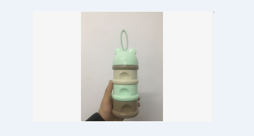 Goocheer 3- lags babymad opbevaringsholder baby mælkepulver dispenser beholder opbevaring formel foderboks: Blå