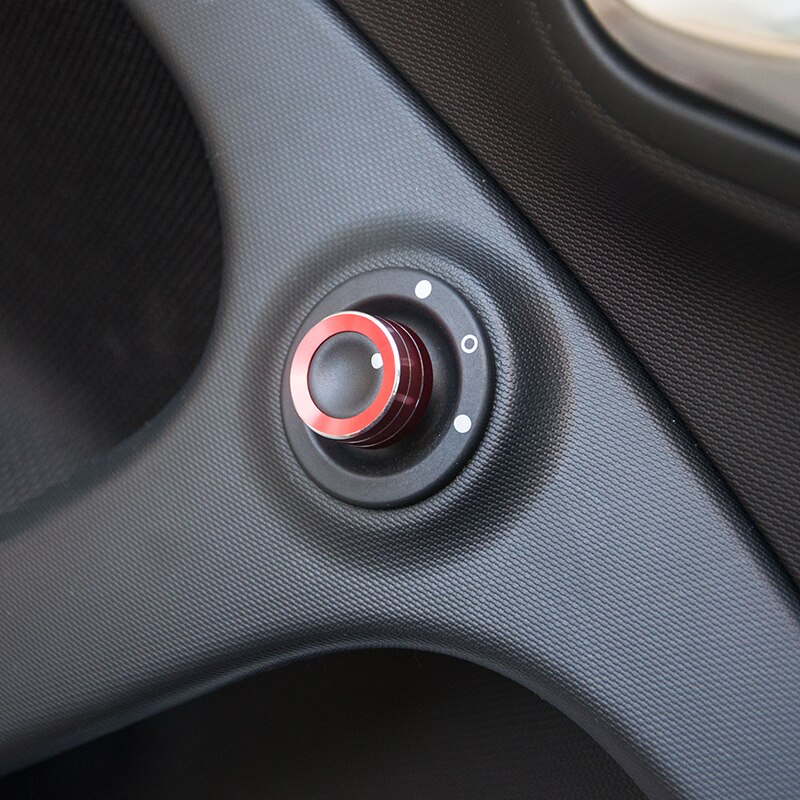 Perilla de ajuste de espejo retrovisor de Metal, anillo decorativo para Smart Fortwo Forfour, accesorios de estilo Interior de coche, 453