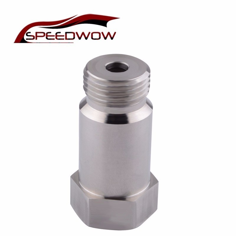 SPEEDWOW Universal 45mm Oxygen Sensor Adapter M18 x1.5 Bung HHO Adapter O2 Sensor Spacer Adapter Isolator Extender