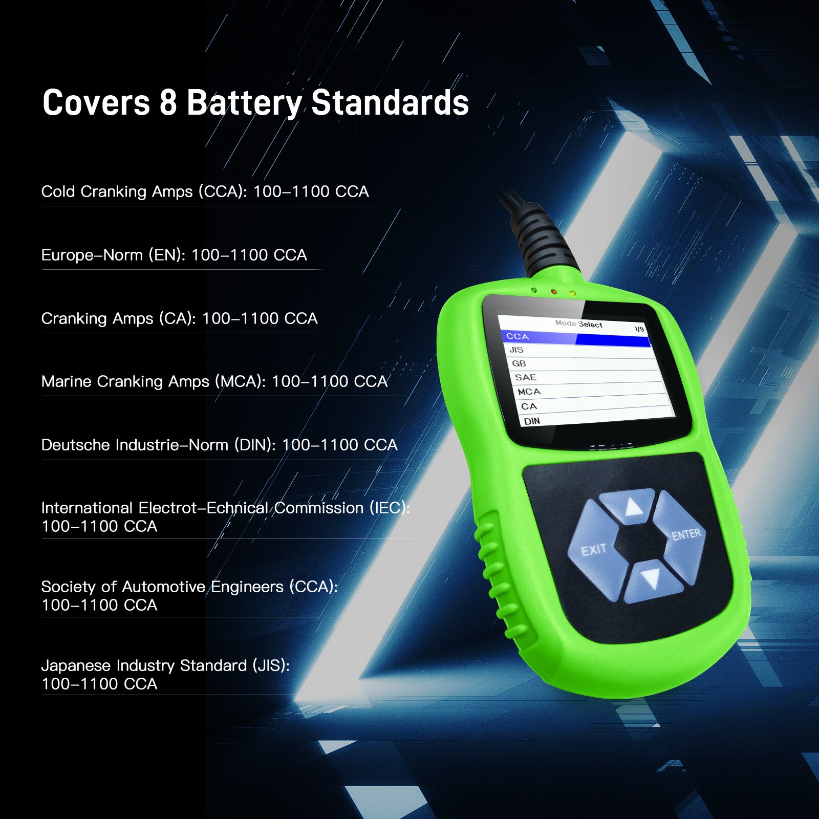 JDiag-probador de batería de motocicleta BT200 Pro PK KW650, Analizador de sistema de batería de 12V y 24V, herramientas de prueba de arranque de carga para coche