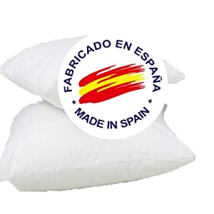 Relleno de cojín fibra 60 x 60 cm Pack 2 Mullido Antialérgico Cojines Sofá Fundas Almohada Cama.