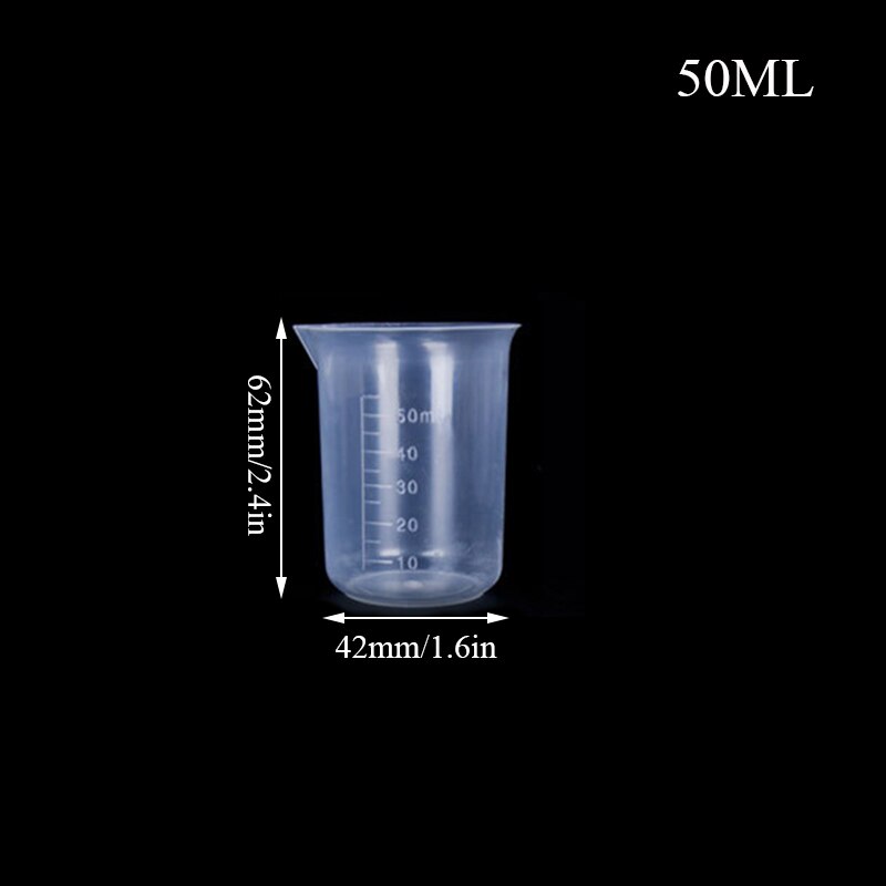 100ml/250ml/500ml/1000ml Plastic Graduated Measuring Cup Liquid Container Epoxy Resin Silicone Making Tool Transparent MixingCup