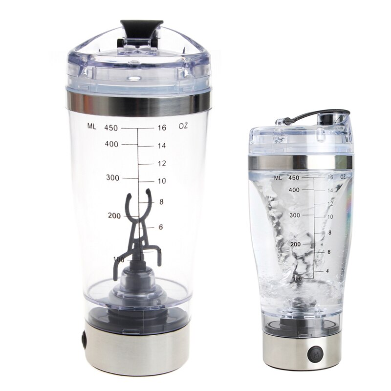 450ml BPA Protein Shaker Vortex Water Bottle Electric Automatic Mixer Smart Cup