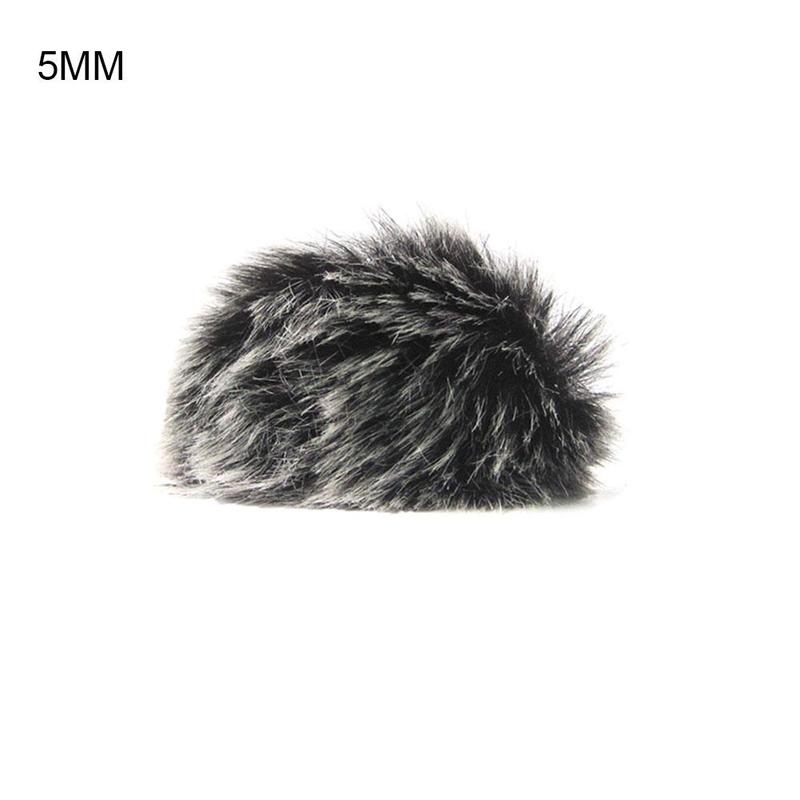 1pc pele windscreen windshield muff vento para lapela microfone mic lavalier k6i6: grey tip 5mm