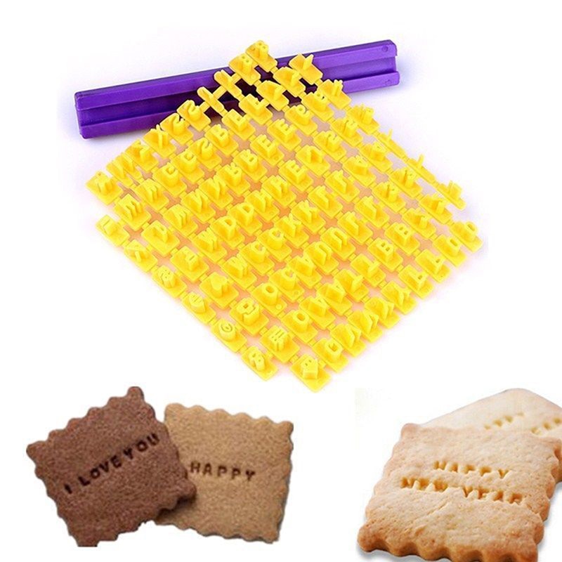 Alfabet Letter Aantal Biscuit Cookie Cutter Drukt Stempel Embosser Cakevorm