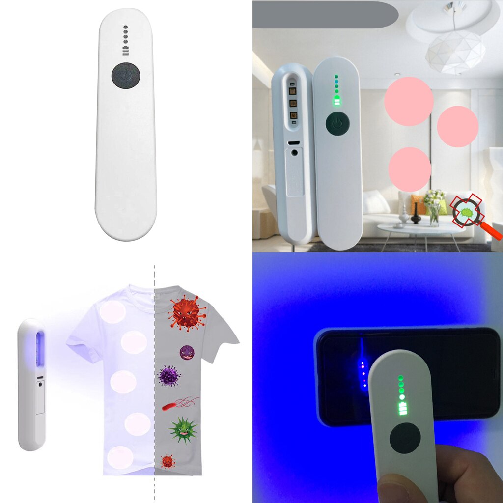 LED UV Disinfection Lamp Ultraviolet Chargable Germ-killing For Home Car