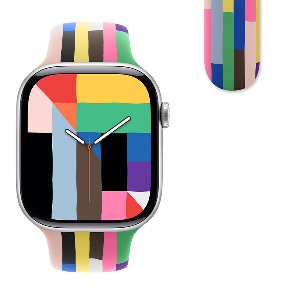 Silicone Strap For Apple Watch Band 49mm 46mm 44mm 41mm 45mm 42mm Pride Edition bracelet correa iWatch series 10 9 8 ultra2 Band