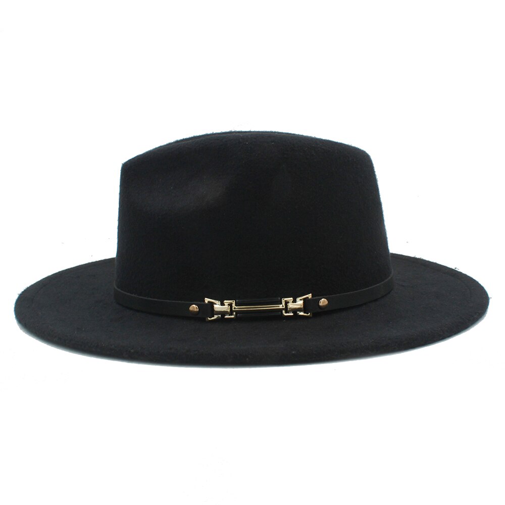 Men's Women's Wool Felt Fedora Hat Gangsters Traditional Godfather Mafia Caps Size 56-58CM