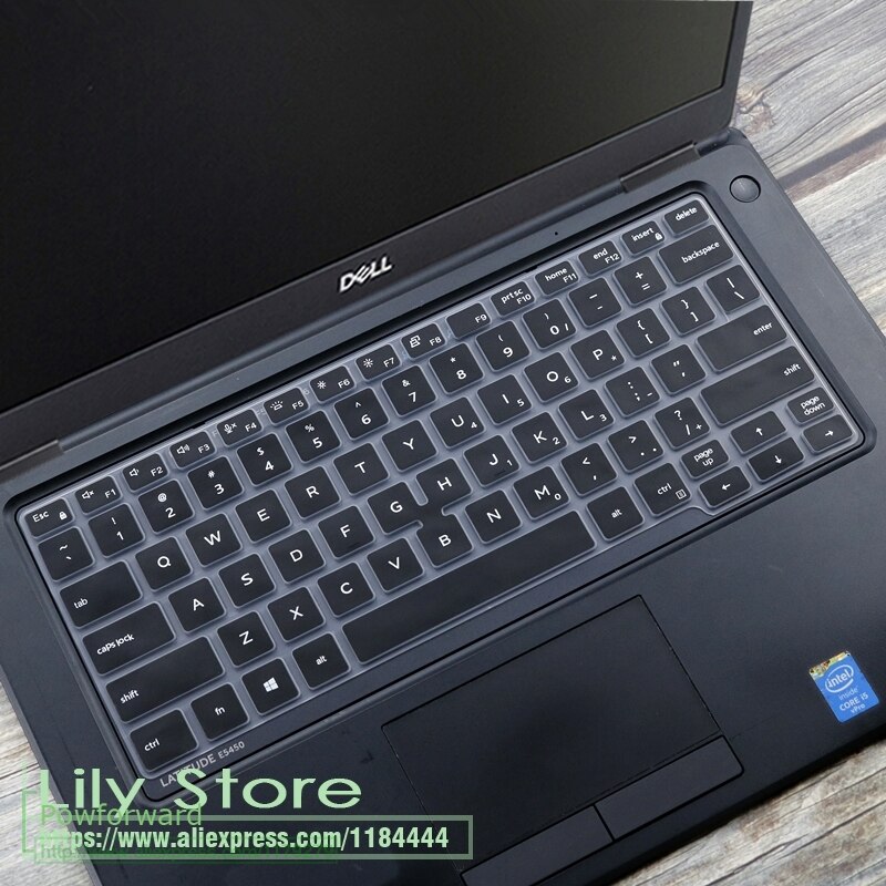 För dell latitude 5300 7300 5200 13.3 tums silikon notebook laptop tangentbordsskydd skydd hud: Svart