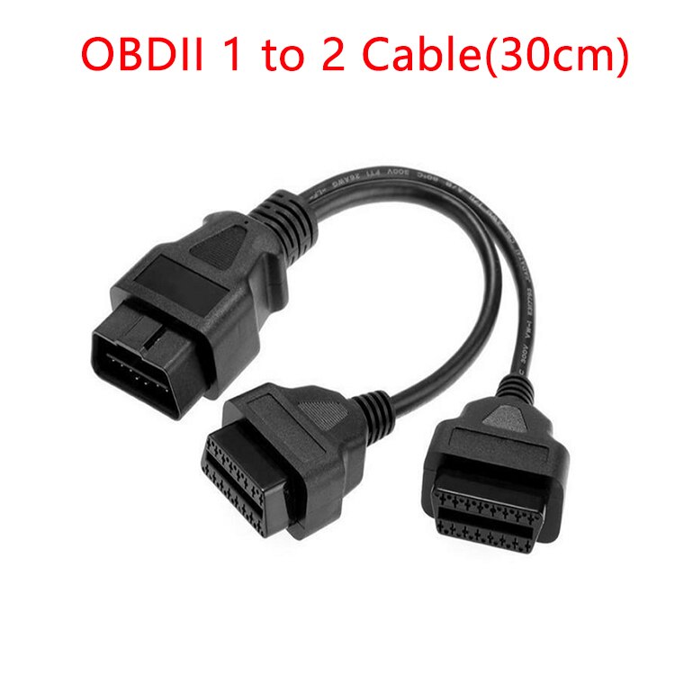 Diagnostic OBD2 Extension OBDII Cable 16Pin Male To 16Pin Female Connector for OBDII Scanner Diagnostic Tool 1 to 2 cable: OBD 1 to 2 Cable