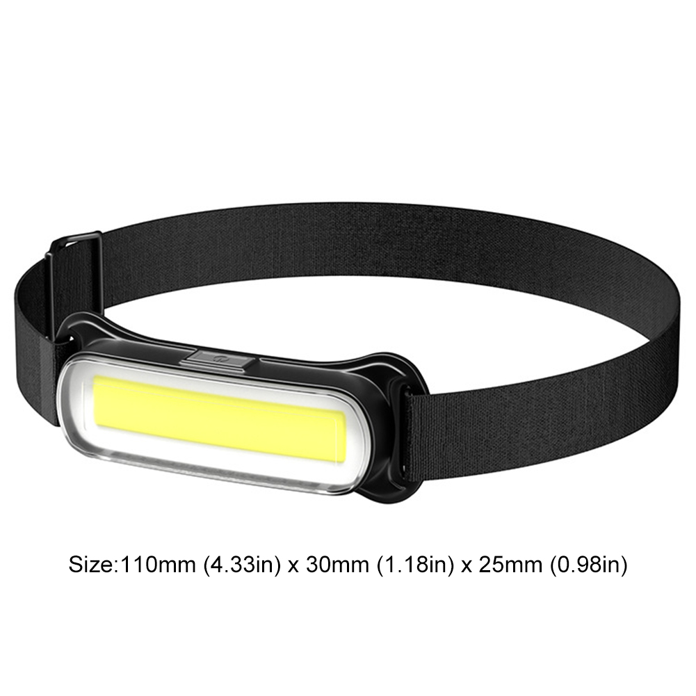 Genopladelig led-pandelampe med 3 tilstande, lommelygte, vandtæt hovedlampe, justerbar pandebånd til løb, camping, nødsituationer udendørs