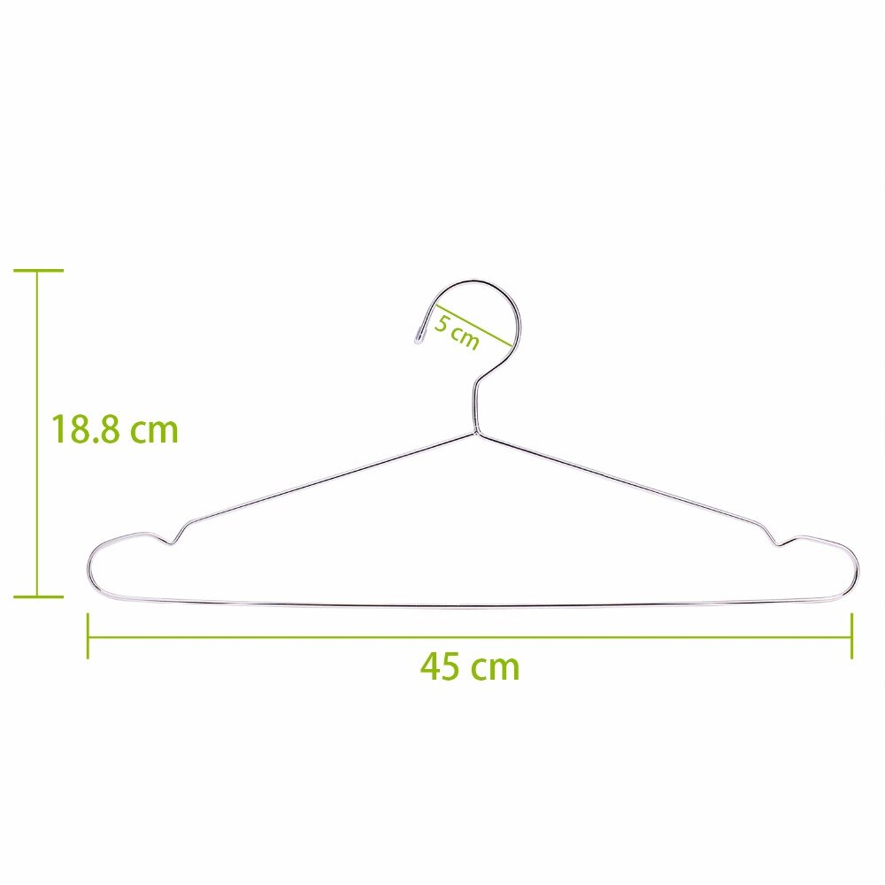 Hangerlink Super Strong Stainless Steel Metal Wire Hangers Clothes Hangers, Coat Hanger, Suit Hanger(20 Hangers /Lot)