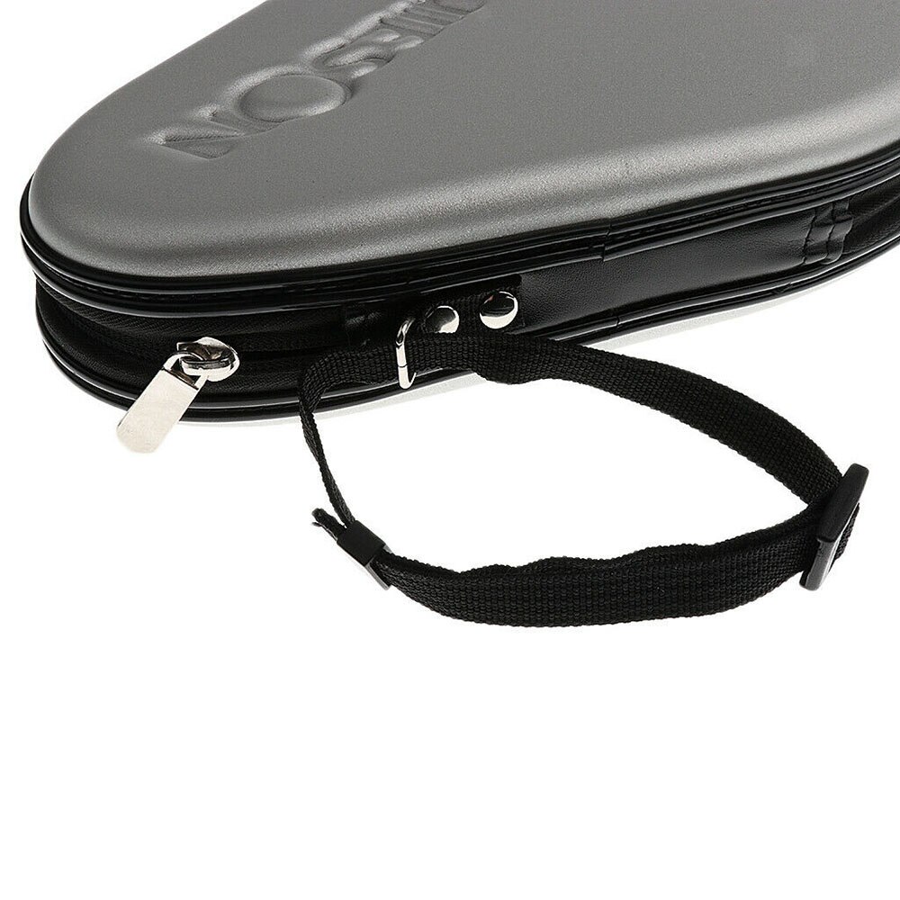 Portable Table Tennis Racket Hard Case Ping Pong Bat Bag Cover Hold 2 Paddles