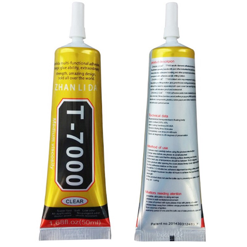 50 Ml T-7000 Adhesive Glue Black For Mobile Phone Glass Lens LCD Jewelry Repair