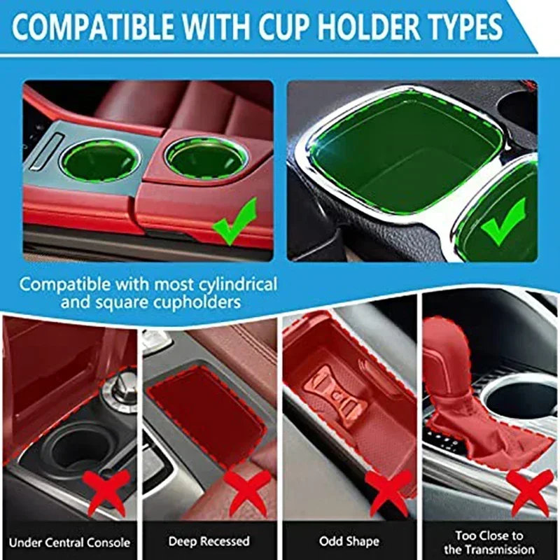 Extenseur de porte-gobelet universel pour voiture, noir, véhicule, fournitures de rangement, compatible avec 2.56 "à 5.51, bouteille d'eau