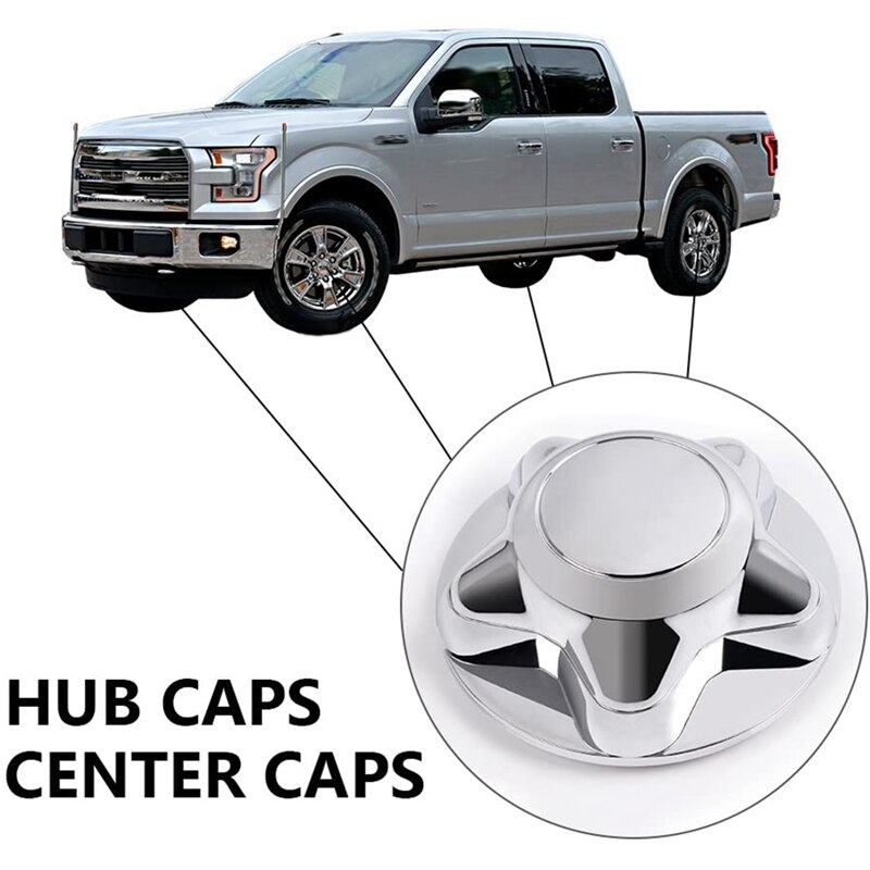 4Pcs Car Wheel Center Caps Hub Caps Compatible for Ford 1997-2003 F150 Expedition 7 inch Wheel Center Caps Hub Caps