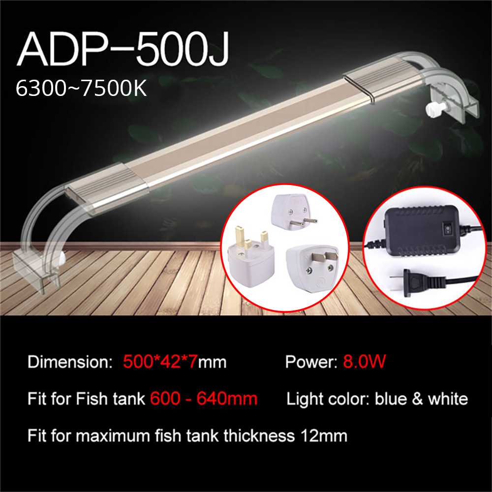NICREW-éclairage Ultra mince ADP Led pour Aquarium 7500K, lampe pour Aquarium Chihiros en alliage d'aluminium, lampe pour Aquarium: ADP-500J