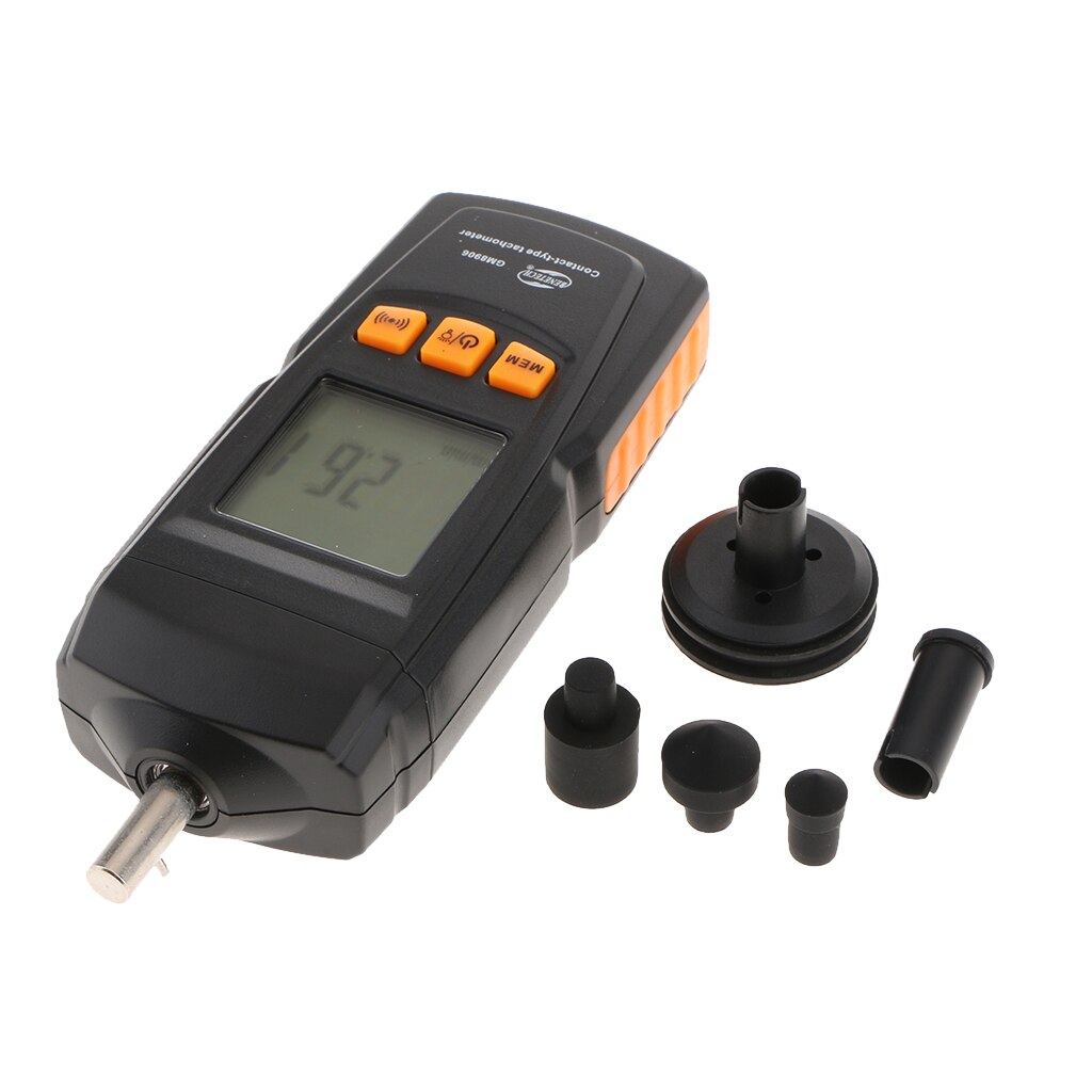 GM8906 LCD Digital Contact Tachometer RPM Meter Tach Meter 0.5~19999