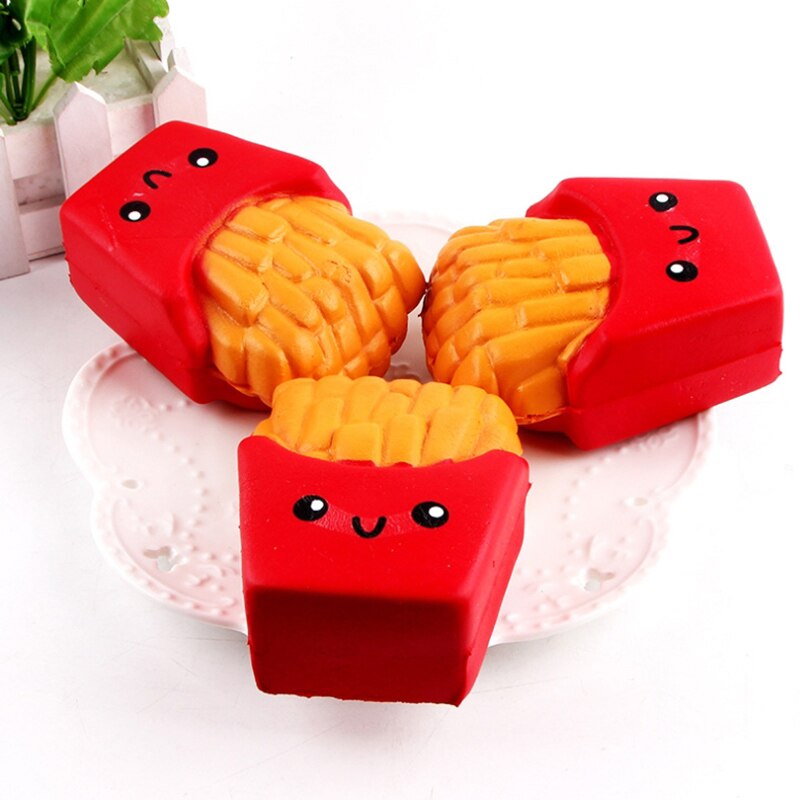 Squishy Cute French Fries Slow Rising Squeeze Toy Simulation Bread Cake Scented Stress Relief for Kid Birthday