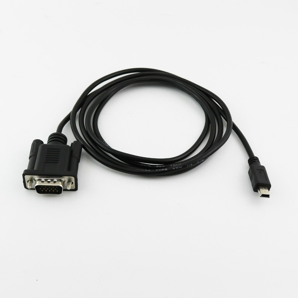 1x 1.5M/5ft Voor Mobiele Dvd Evd Usb Mini 5pin Male Naar Vga 15pin Male Plug Connector Kabel cord Black