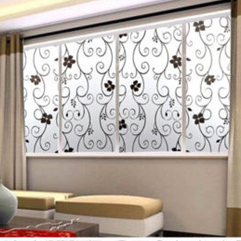 Waterproof Frosted Glass Opaque Window Privacy Film Home Decor Film Bedroom Bathroom Office Sticker Self Adhesive Film 45x100cm