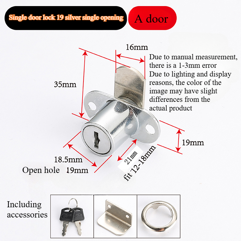 Serratura per porta dell'armadio doppia aperta Serratura per porta dei mobili con linguetta di svolta oposta a forma di 7: Army Green