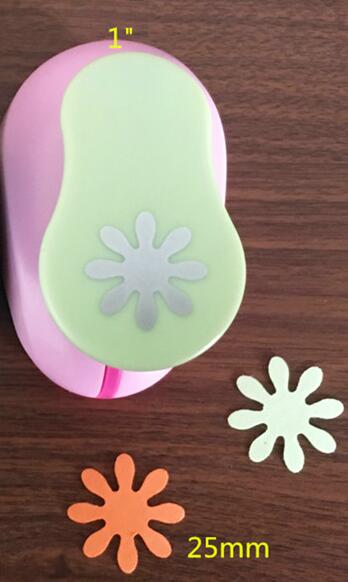 Flowers (3/8",5/8",1",1.5",2",3") Daisy Shaped craft punch Scrapbooking DIY Flower Paper Cutter EVA foam Petal Hole Punches: 1pc 25MM