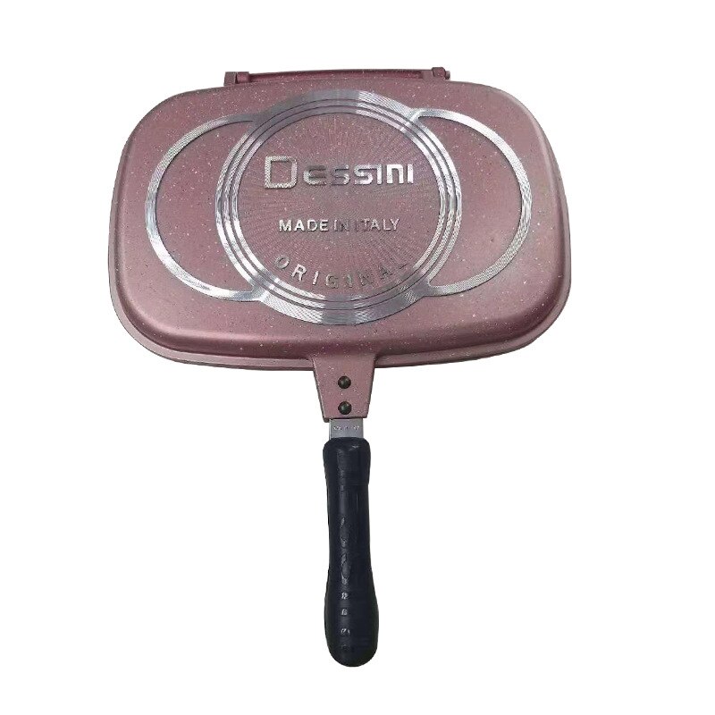 Master Star 40Cm Dubbelzijdig Koekenpan Spuitgieten Factory Outlet Steak Koekenpan Grill Pot Keuken Gas kookgerei: 36cm / Pink