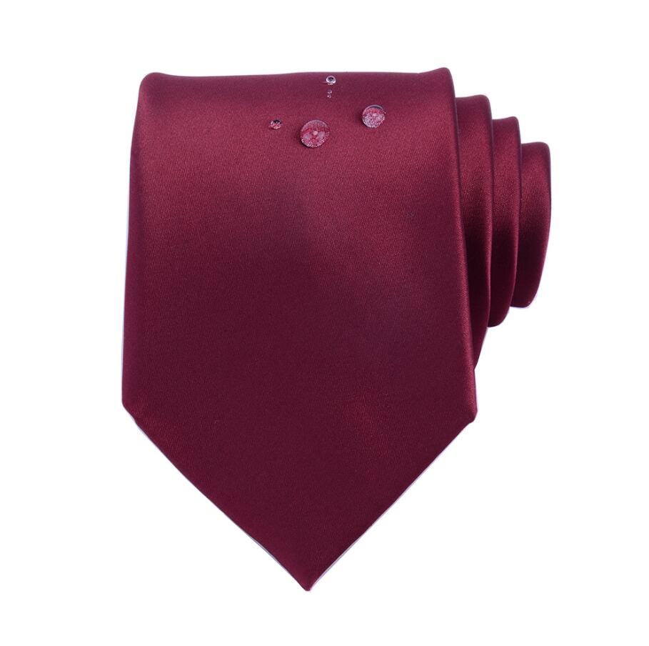 Gusleson silke solidt slips 8cm vandtæt slips til forretnings bryllup klassisk herre rødblå sort slips corbatas: 01