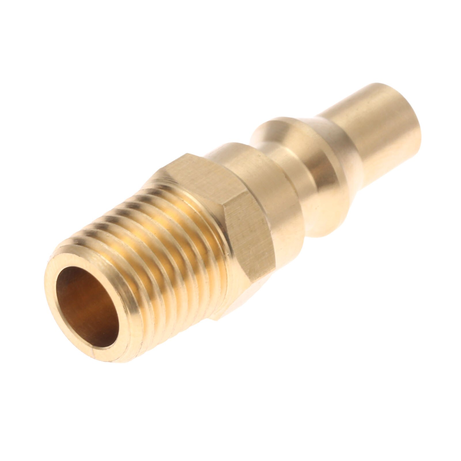 Solid Brass Propane Quick Connect Fitting Adapter Male Plug 1/4inch NPT fits for BBQ And Low Pressure Propane Gas Systems Grill