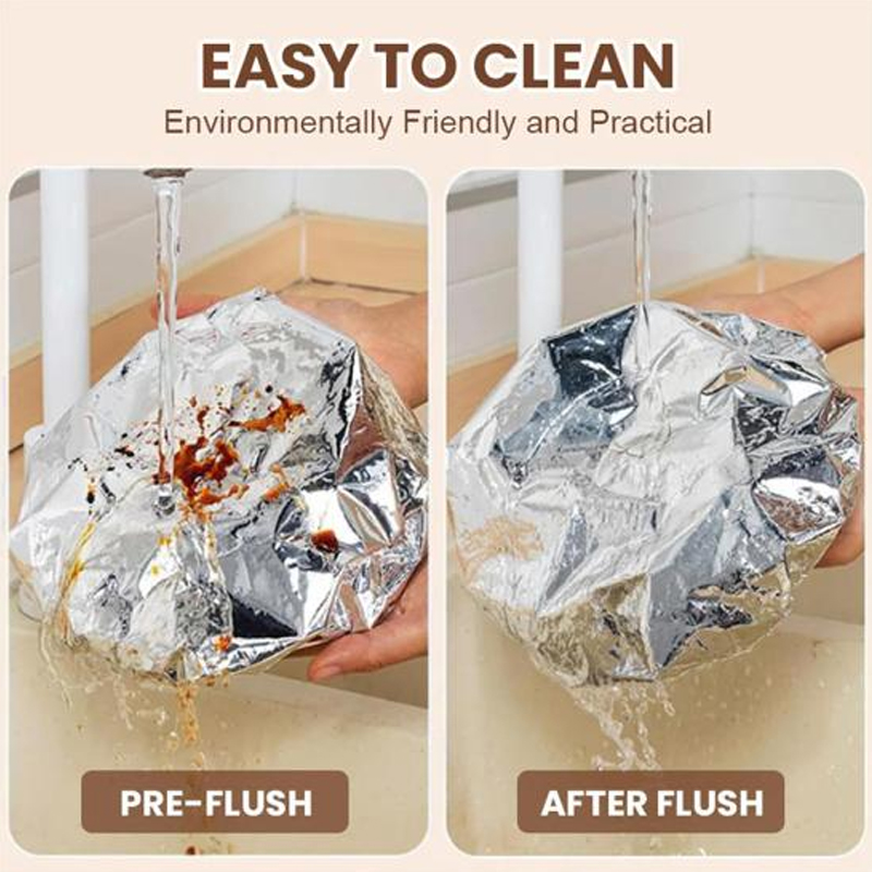 10-50pcs Aluminum Foil Insulation Covers Keep Food Warm Fresh Repeatable Kitchen Food Covers Bowls Plates Adjustable Cling Wrap