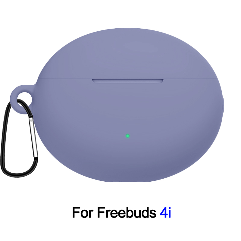 Silicone Protective Case For Huawei Freebuds 4i Earphone Cases Cover For Huawei Freebuds 4 i Free Buds 4i freebuds4i Cases: greyblue for buds 4i
