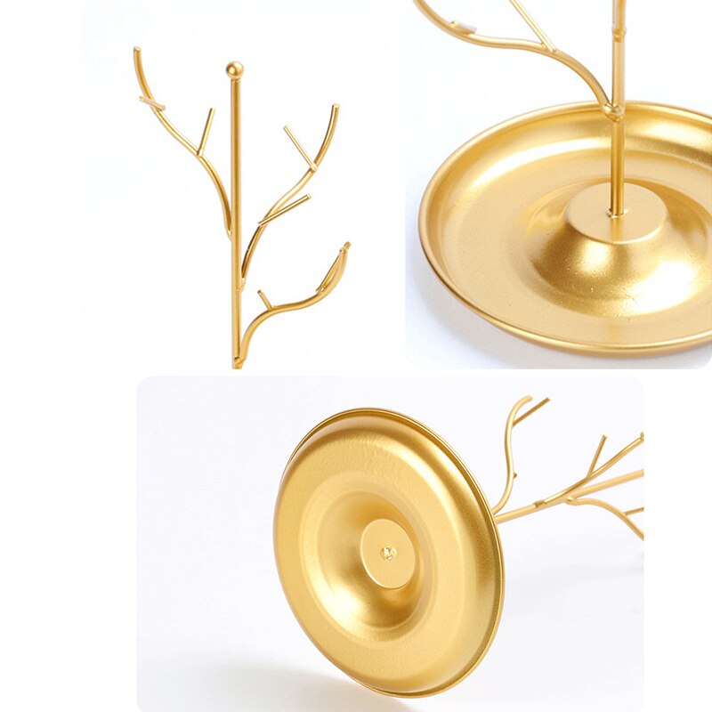 Smykker display bakke rack øreringe ring jern beslag kommode desktop dekoration halskæde opbevaringsholder