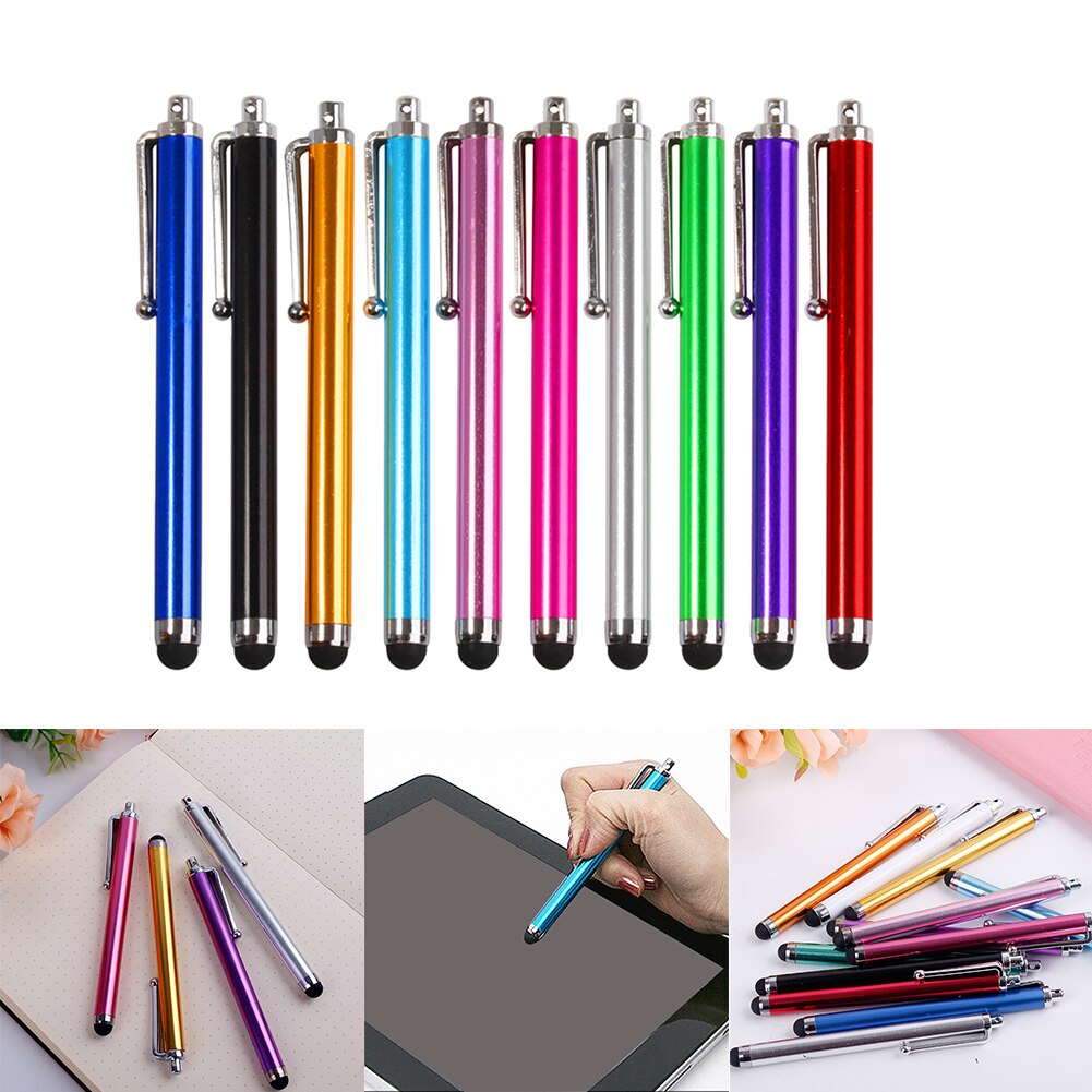 10 stücke Runde Universal- Kapazitiven Telefon Touchscreen PC Multifunktions Ersatz Tragbare Tablette Stift Stift Clip