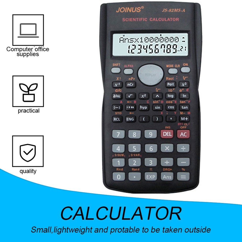 Multifunctional Scientific 2 Line LCD Display Calculator Portable Handheld Function Calculator 240 Functions